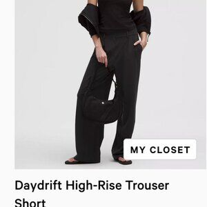 NWT LULULEMON Daydrift High-Rise Trouser SHORT (29.5") BLACK L